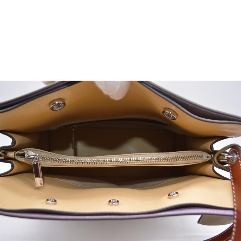 TORY BURCH トリーバーチ/リーラジウィルカラーブロックスモールダブルバッグ/152392//Aランク/89