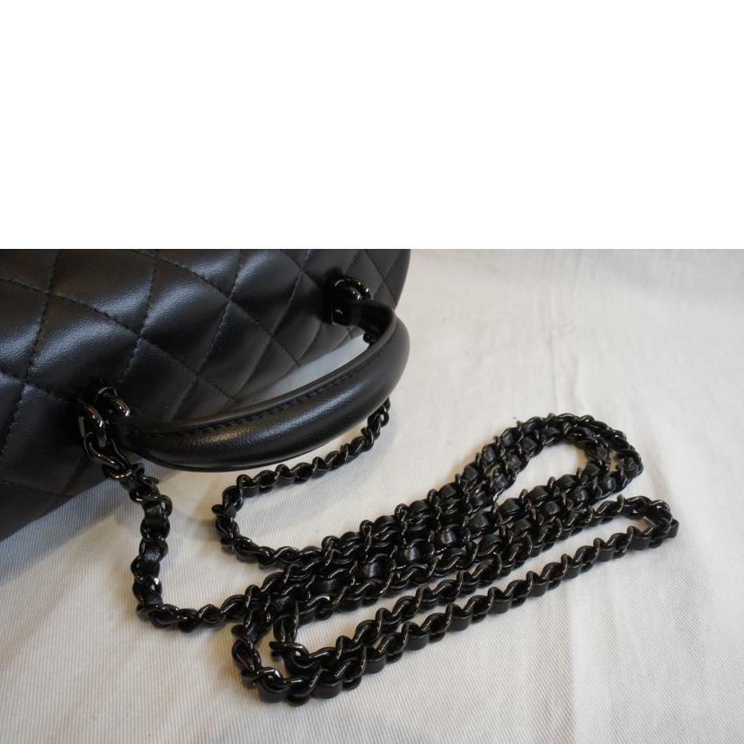 CHANEL シャネル/トップハンドルマトラッセ2WAYラムスキンブラックBKメタル金具/AS2431//NP9*****/SAランク/92