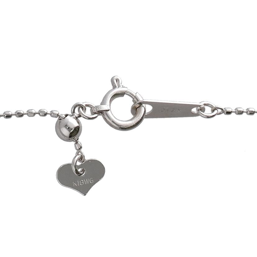 K18WGダイヤネックレス0.09ct//Aランク/78
