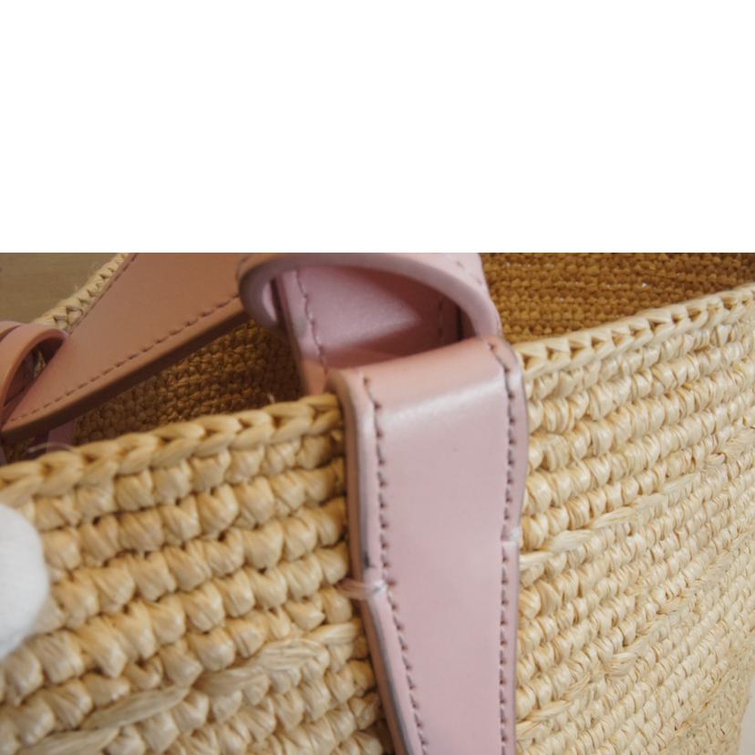 CELINE セリーヌ/トリオンフクラシックパニエラフィアカゴバッグ2WAYピンク//SAランク/92