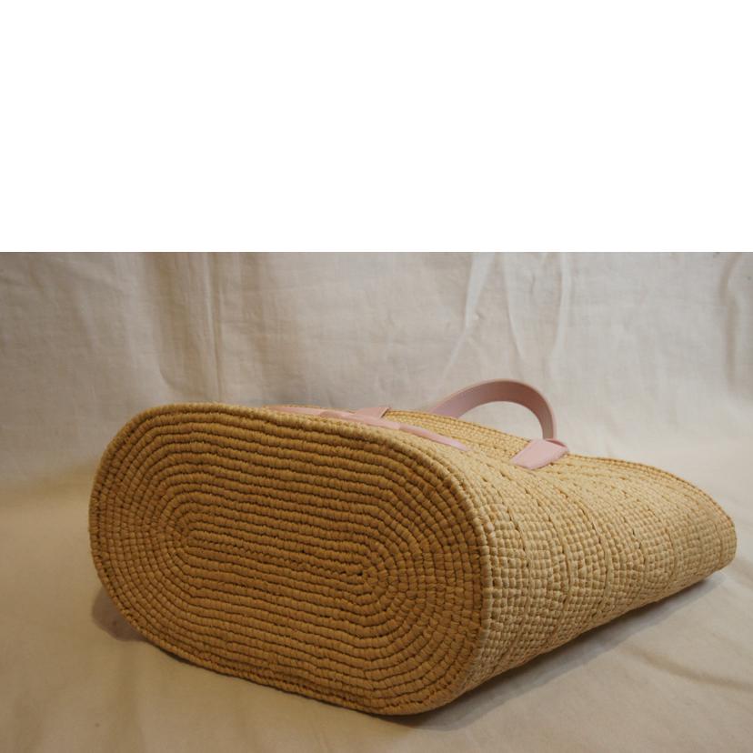 CELINE セリーヌ/トリオンフクラシックパニエラフィアカゴバッグ2WAYピンク//SAランク/92