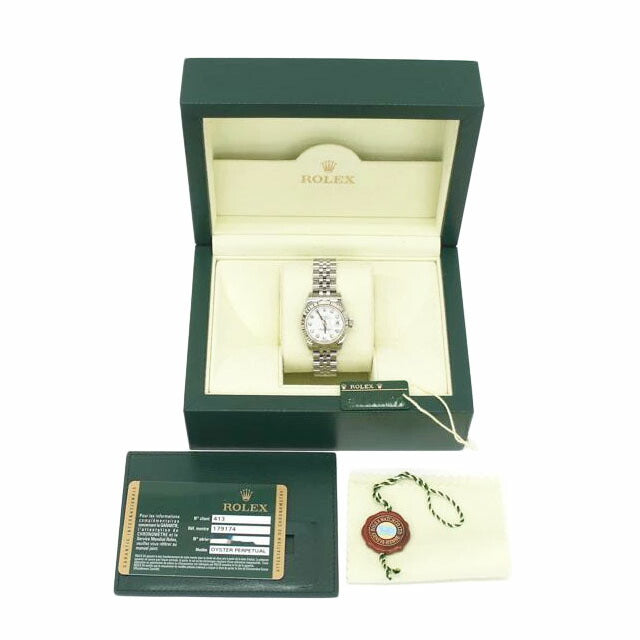 ROLEX ロレックス/レディデイトジャスト・ホワイト/10Pダイヤ/ランダム番/179174G//H15*****/Aランク/40