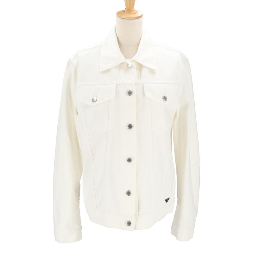 PRADA プラダ/23SS/トライアングルロゴ/ホワイトデニムジャケット/GFB299 S231//サイズ:S/Aランク/91