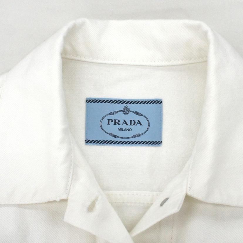 PRADA プラダ/23SS/トライアングルロゴ/ホワイトデニムジャケット/GFB299 S231//サイズ:S/Aランク/91