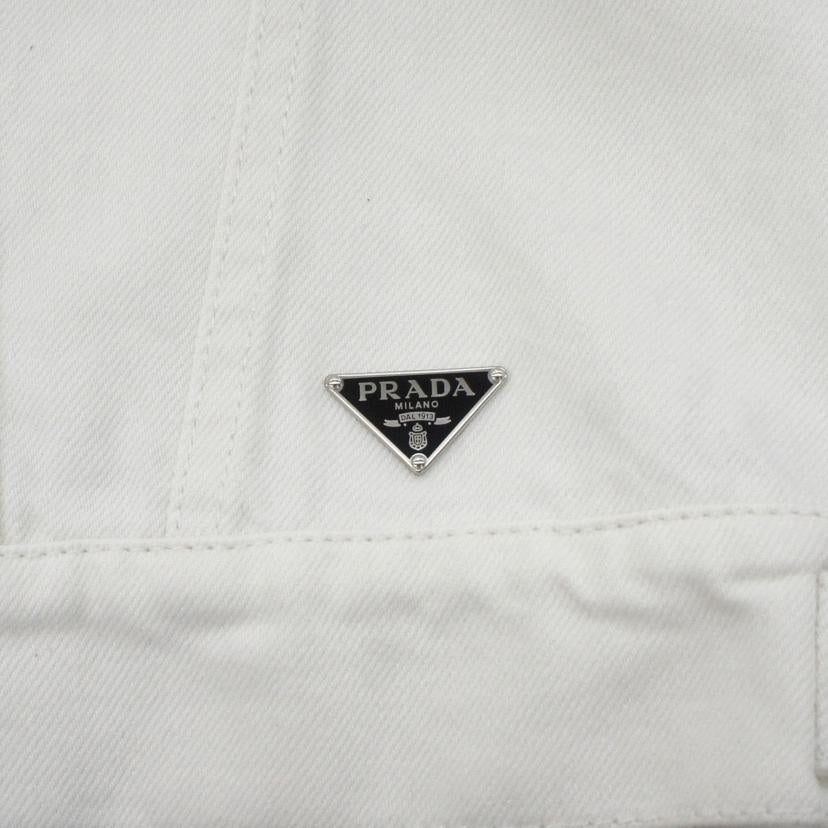 PRADA プラダ/23SS/トライアングルロゴ/ホワイトデニムジャケット/GFB299 S231//サイズ:S/Aランク/91