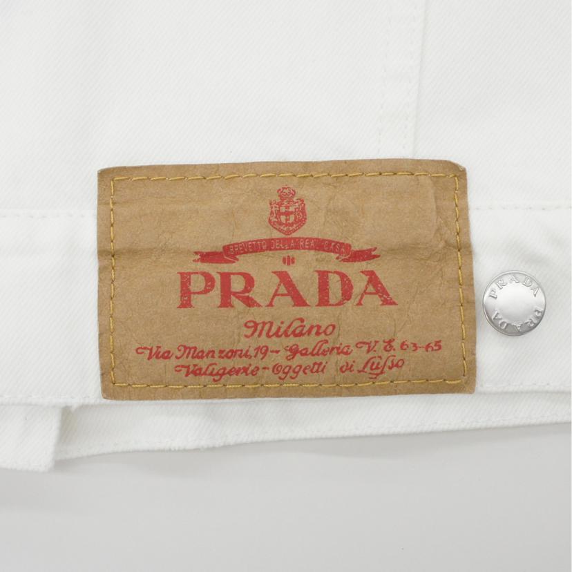 PRADA プラダ/23SS/トライアングルロゴ/ホワイトデニムジャケット/GFB299 S231//サイズ:S/Aランク/91