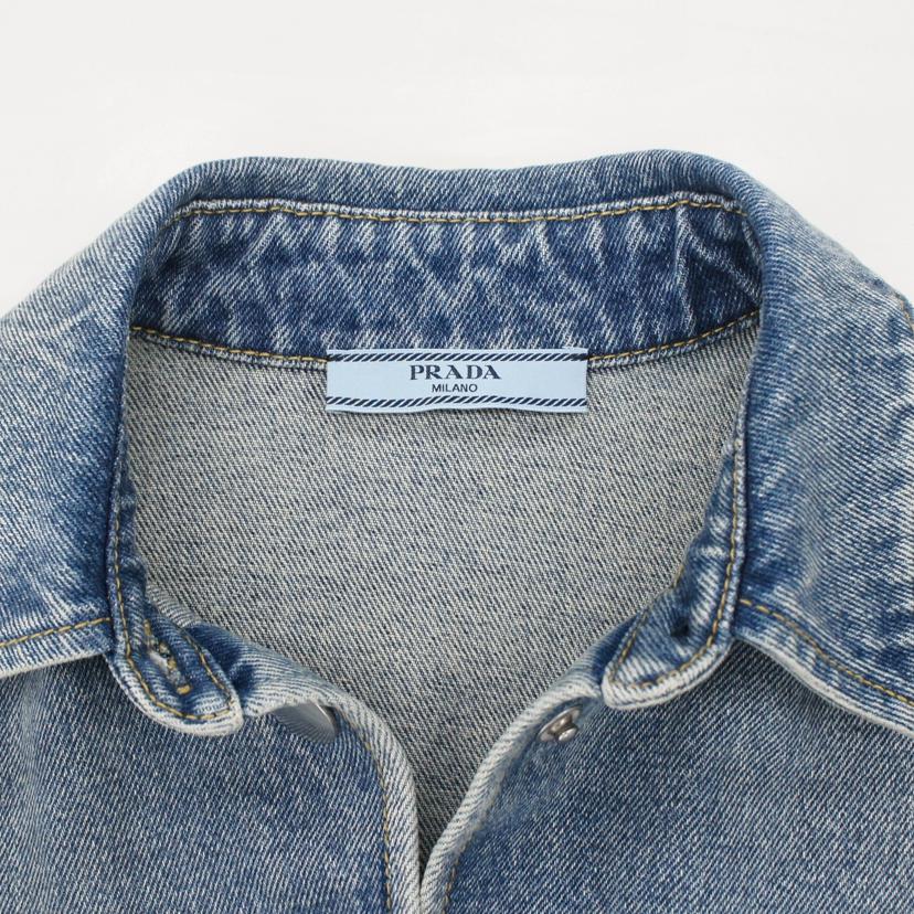 PRADA プラダ/トライアングルロゴ/オーバーサイズダメージ加工デニムシャツ/GFC036 S212//サイズ:36/Aランク/91
