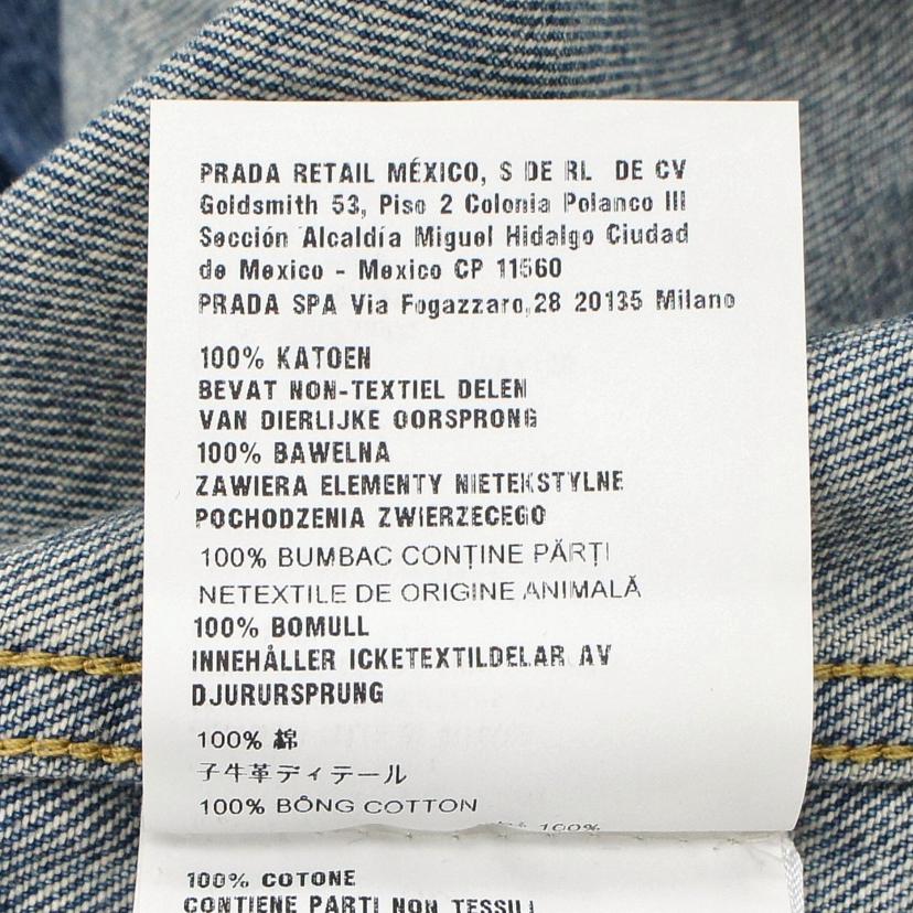 PRADA プラダ/トライアングルロゴ/オーバーサイズダメージ加工デニムシャツ/GFC036 S212//サイズ:36/Aランク/91