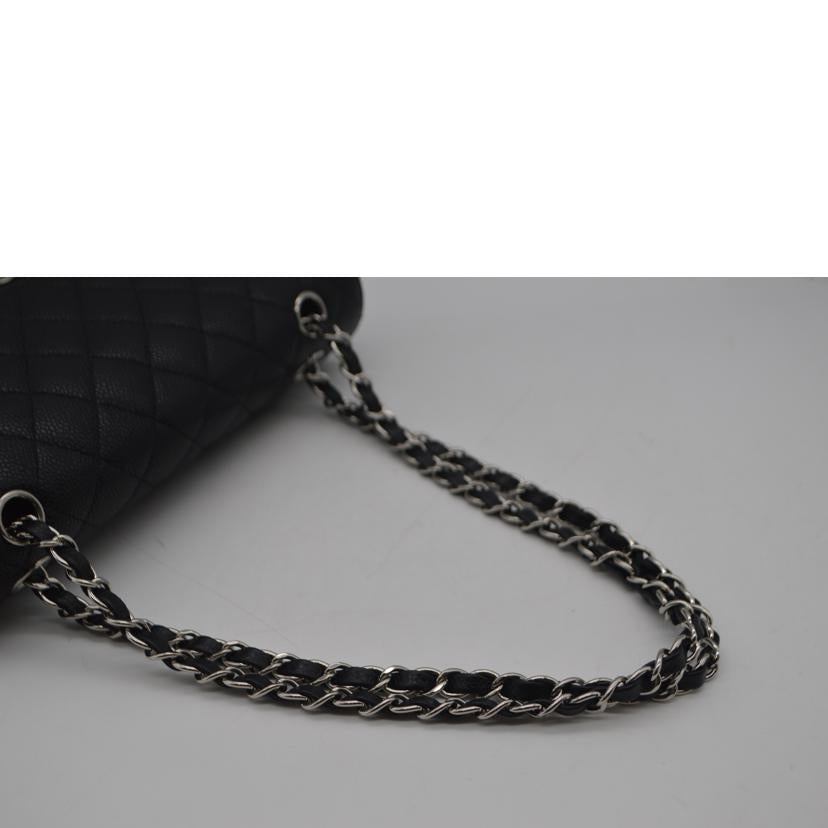 CHANEL シャネル/マトラッセキャビアスキンWフラップチェーンショルダー/A01112//144*****/Aランク/89