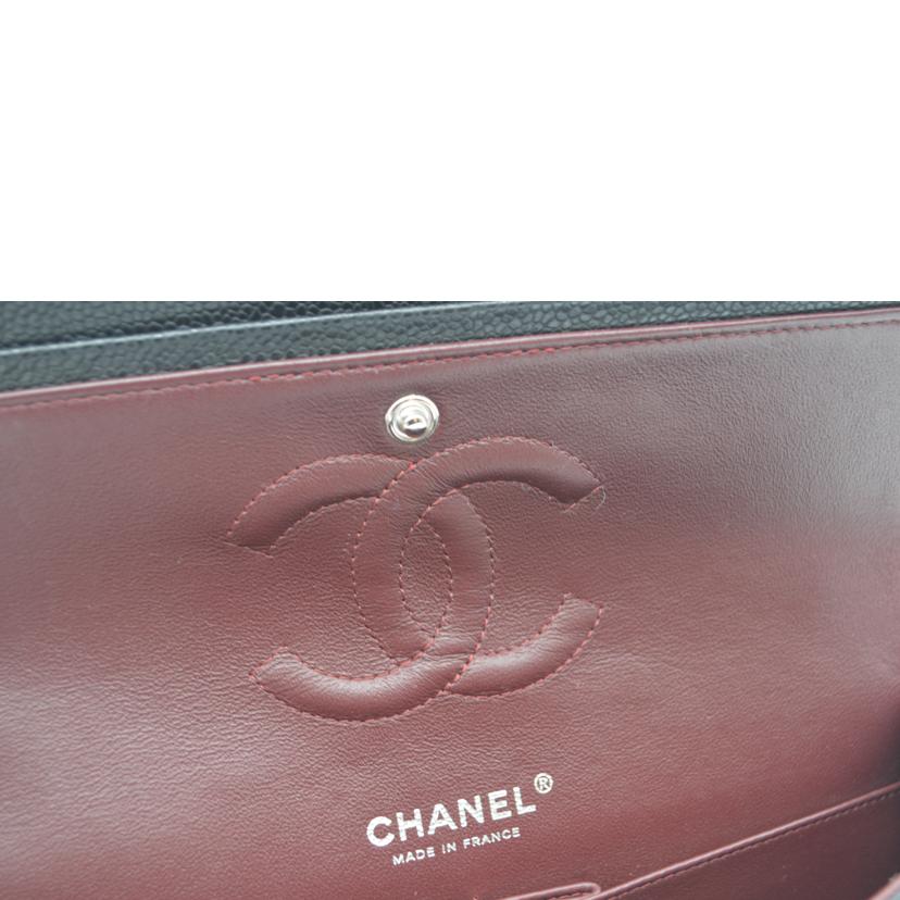 CHANEL シャネル/マトラッセキャビアスキンWフラップチェーンショルダー/A01112//144*****/Aランク/89