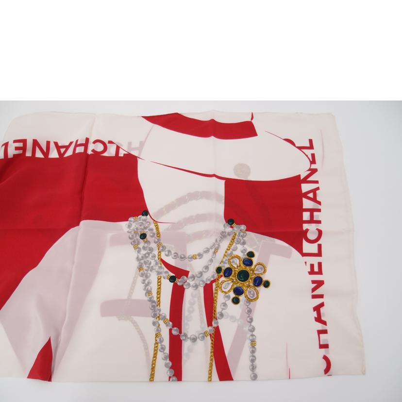 CHANEL シャネル/ココマドモアゼル大判スカーフ/レッド//ABランク/69
