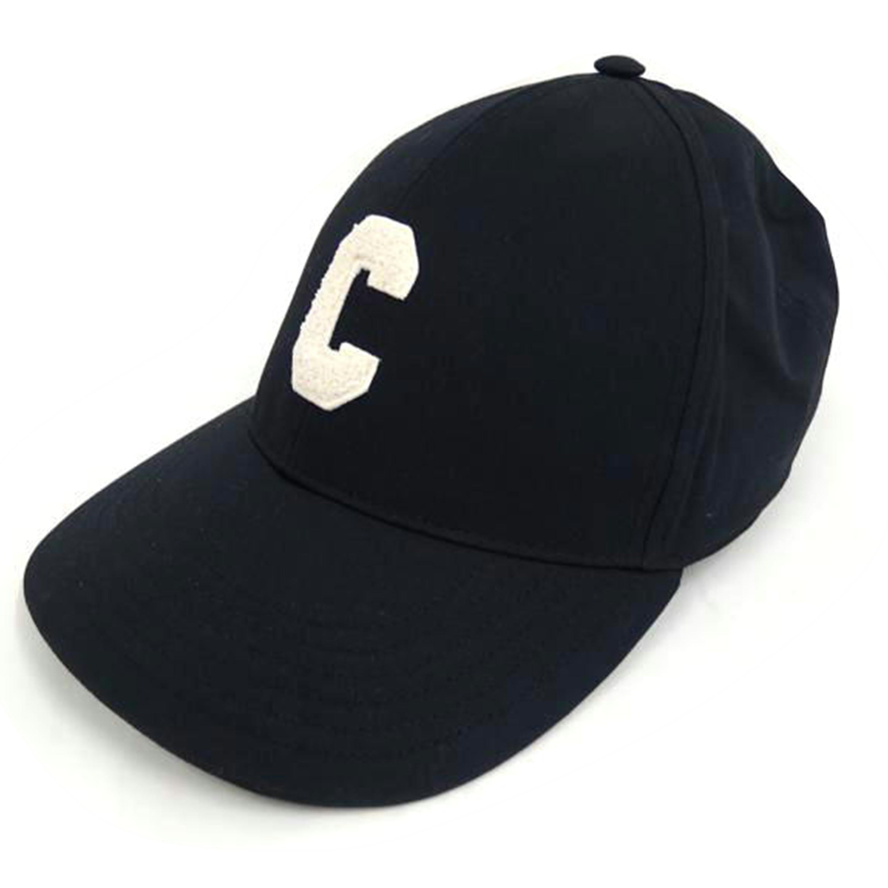 CELINE CELINE/C イニシャルベースボールキャップ/ブラック//ABランク/82