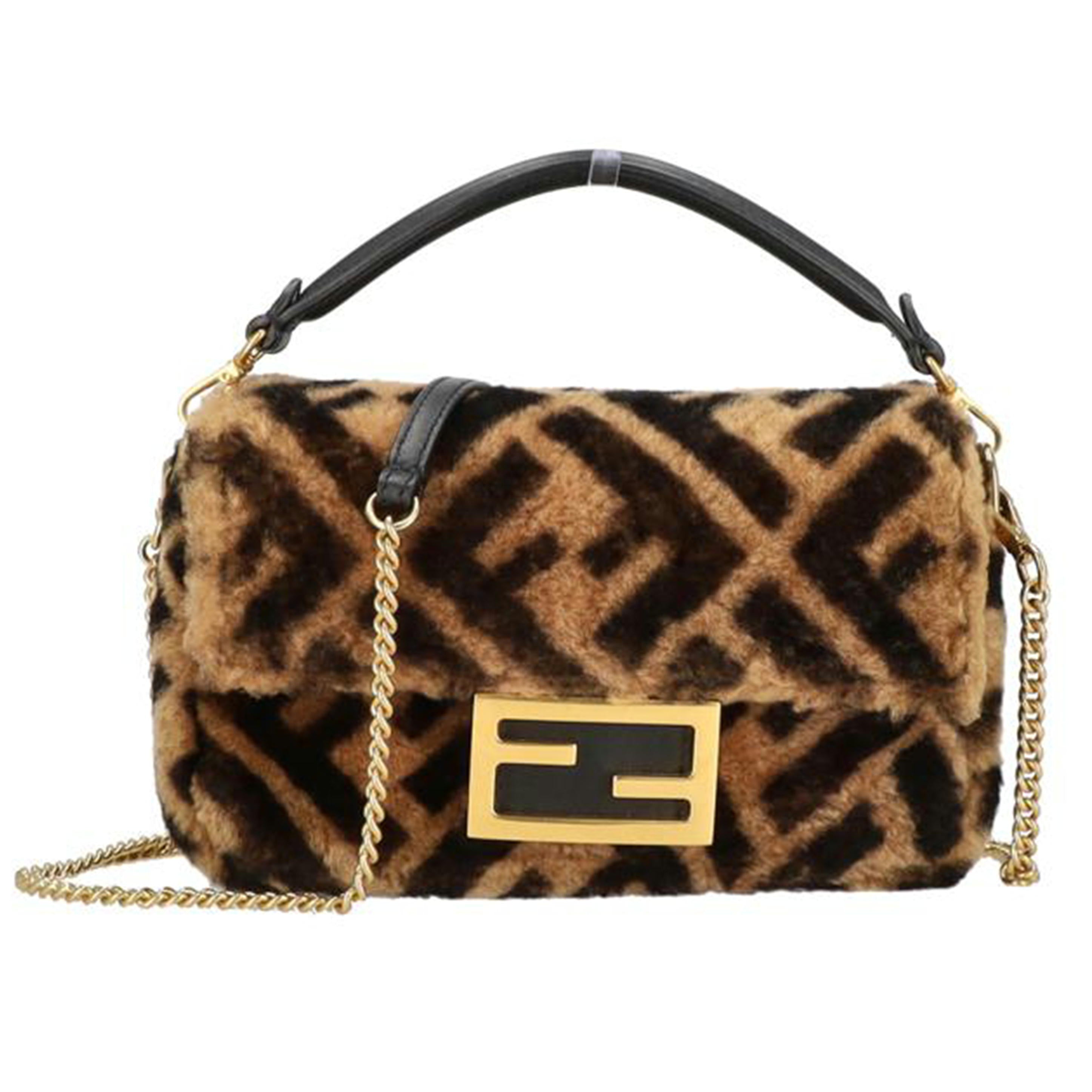 FENDI フェンディ/バゲットミニ/ムートン/レオパード/8BS017A A8HP//Aランク/91