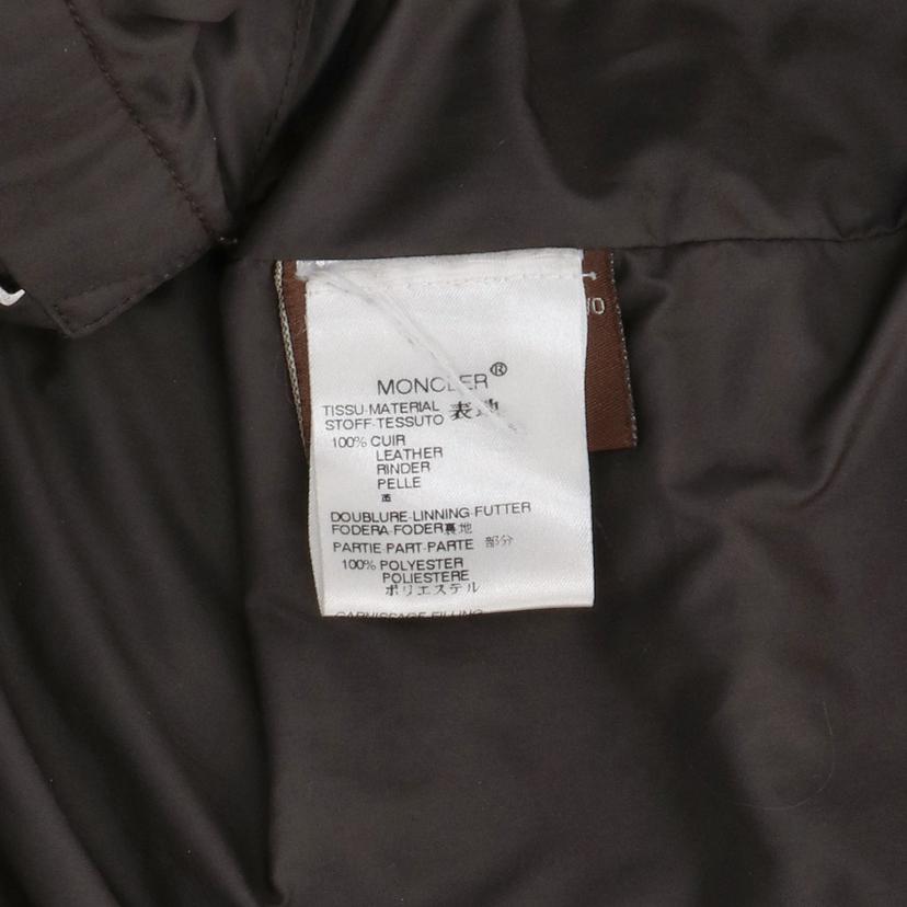 MONCLER モンクレール(MONCLER)/レザーダウンジャケット/フーディー/茶タグ/アーカイブ/G32//ABランク/76