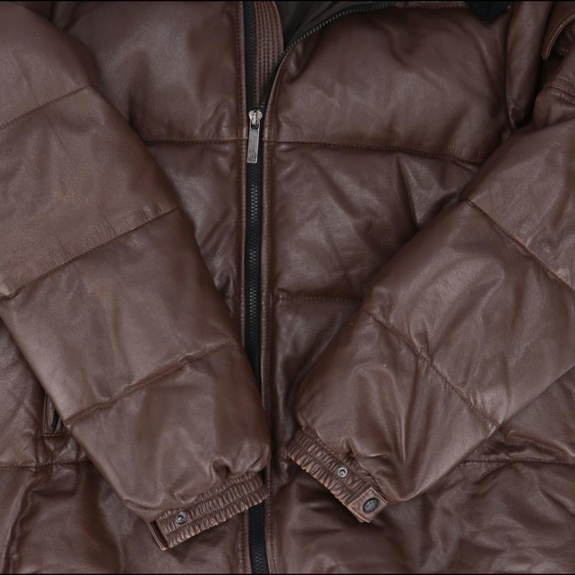 MONCLER モンクレール(MONCLER)/レザーダウンジャケット/フーディー/茶タグ/アーカイブ/G32//ABランク/76