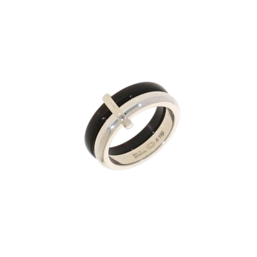 GEORG JENSEN ジョージ・ジェンセン/ダブルリング/シルバー×オニキス//ABランク/93