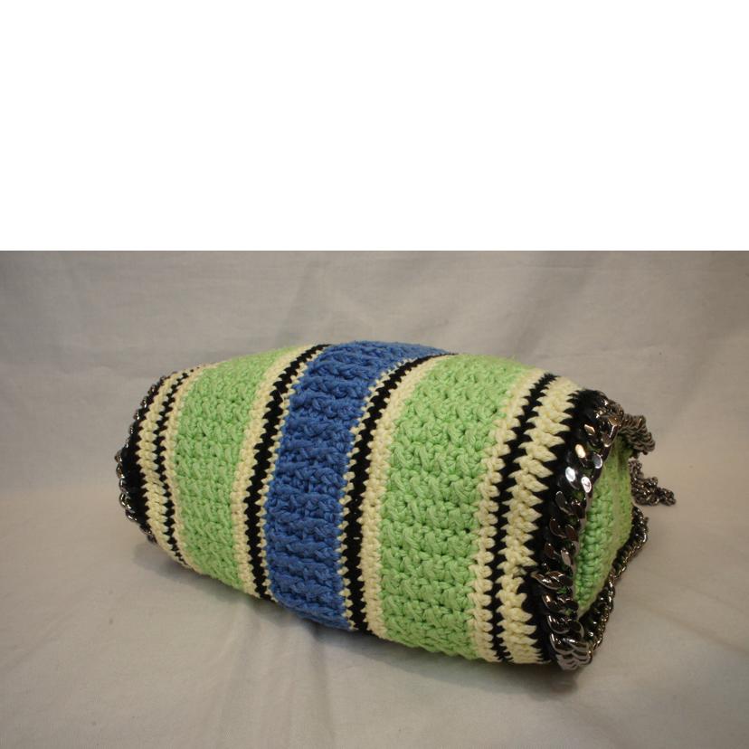 STELLA McCARTNEY ステラマッカートニー/ファラベラミニトートストライプコットンクロシェ/371223//Aランク/92