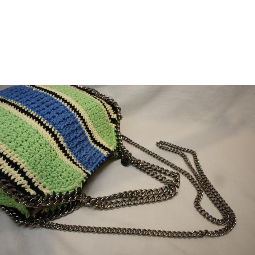 STELLA McCARTNEY ステラマッカートニー/ファラベラミニトートストライプコットンクロシェ/371223//Aランク/92