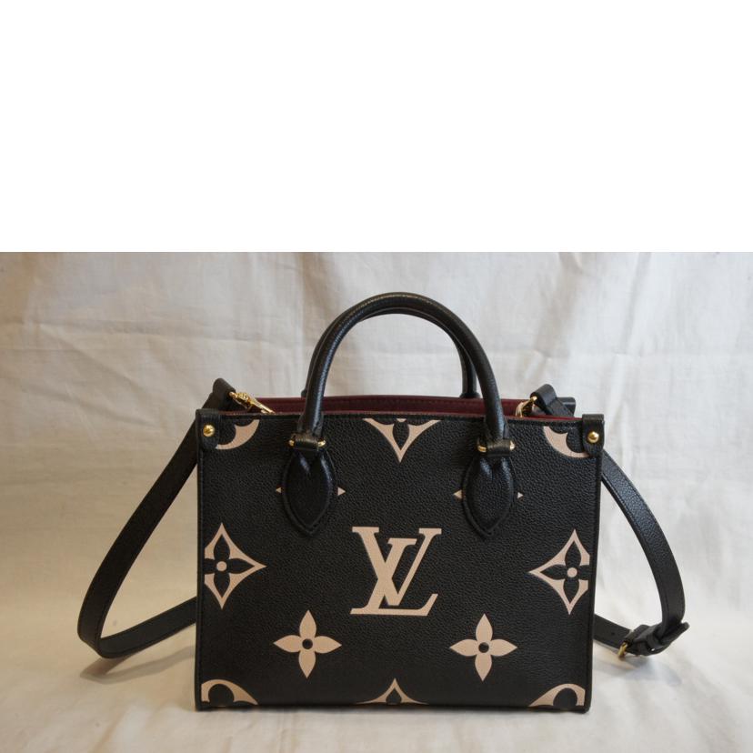 LOUIS VUITTON ルイヴィトン/オンザゴーPMブラック ベージュ/モノグラムアンプラントバイカラー/M45659//RFI*/Aランク/92