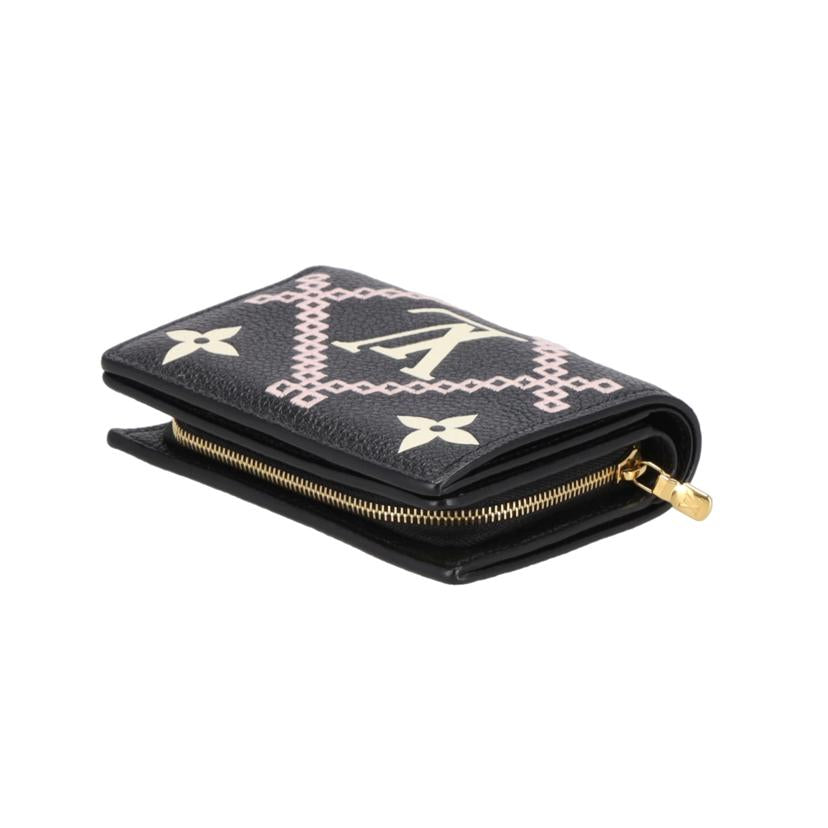 LOUIS VUITTON ルイヴィトン/ポルトフォイユ・クレア/アンプラント・ブロデリー/ノワール/M81139//RFI****/Aランク/25