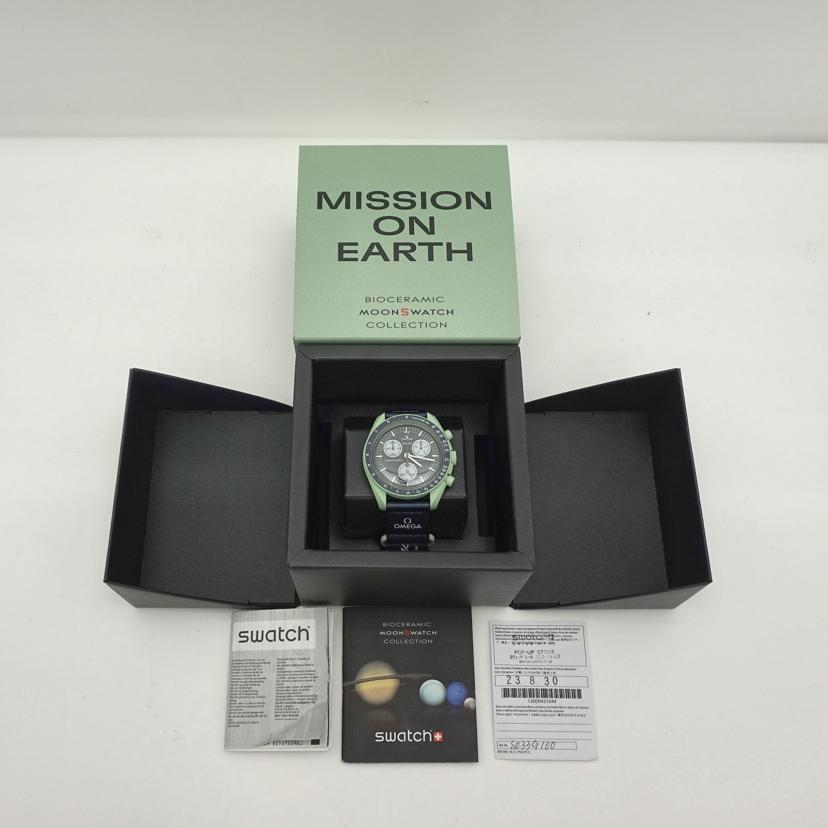 OMEGA×swatch オメガ×スウォッチ/ムーンスウォッチ/MISSION ON EARTH/クオーツ/SO33G100//Aランク/19