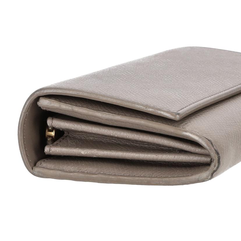 CELINE セリーヌ/ラージフラップウォレット/グレージュ//W-A******/Bランク/18