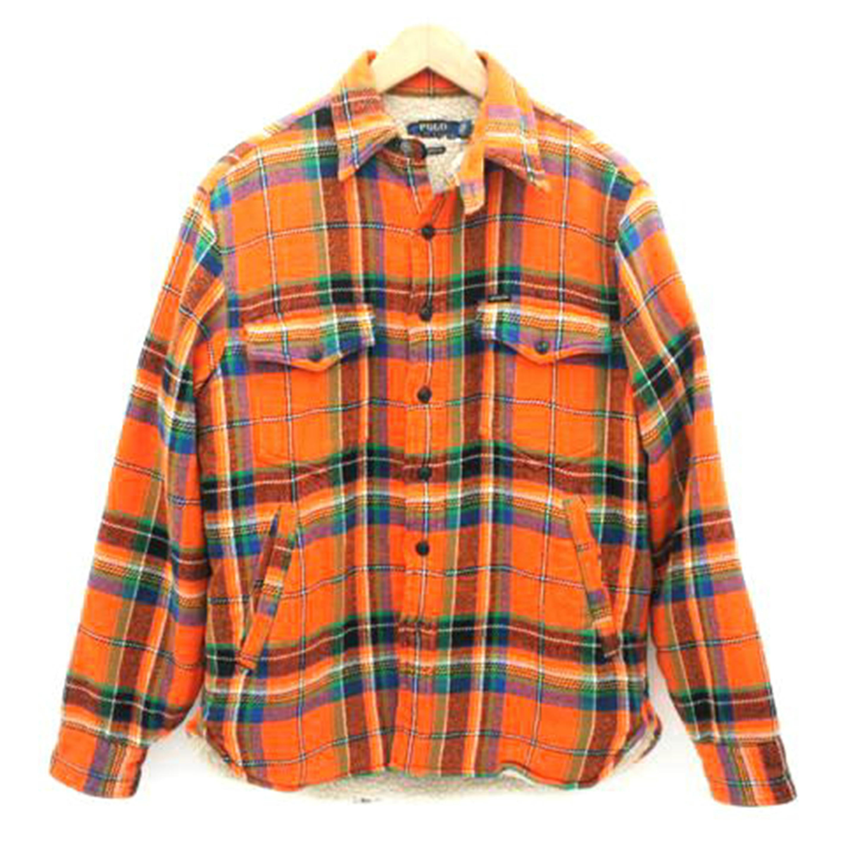 RALPH LAUREN/ RALPH LAUREN チェック柄 ボアシャツ XS//ABランク/67