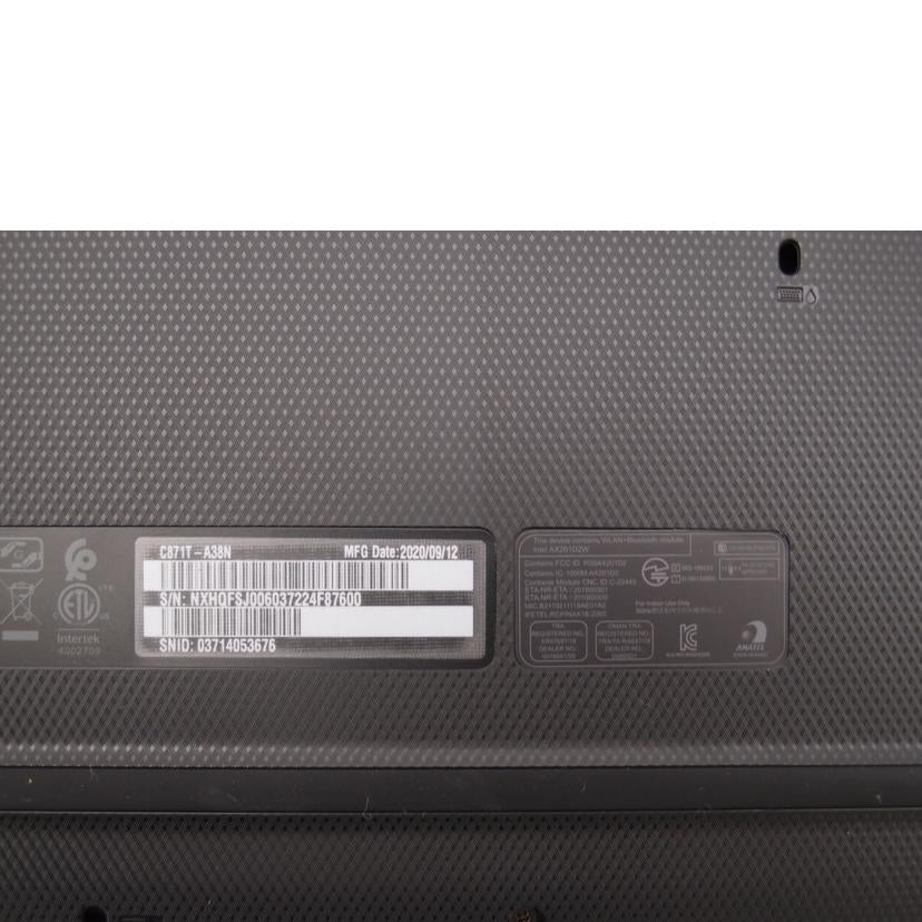 acer エイサー/Chromebook 712/ノートパソコン/C871T-A38N//NXHQFSJ006037224F87600/Aランク/69
