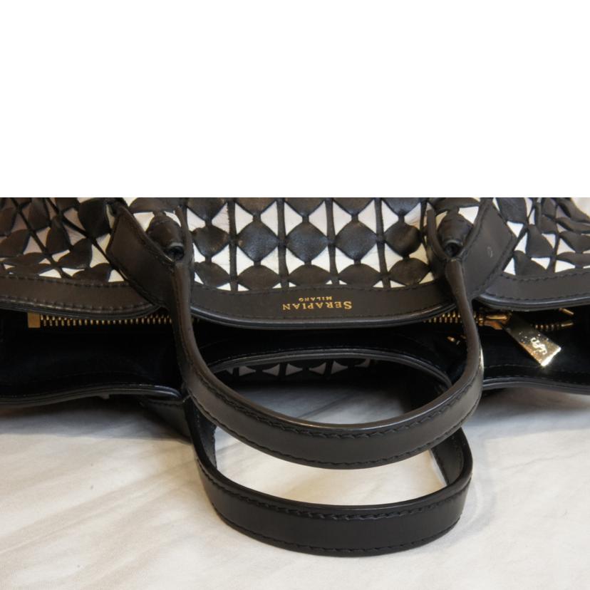 SERAPIAN/イタリア製レザー2WAYバッググラデーションブラック//ABランク/92