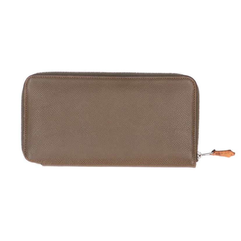 HERMES エルメス/アザップロングシルクイン/ヴォーエプソン/ブラウン//AR□*/ABランク/75