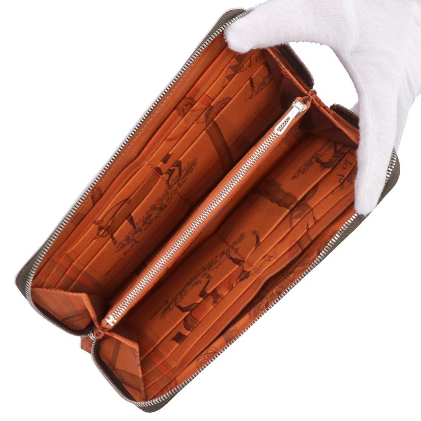 HERMES エルメス/アザップロングシルクイン/ヴォーエプソン/ブラウン//AR□*/ABランク/75