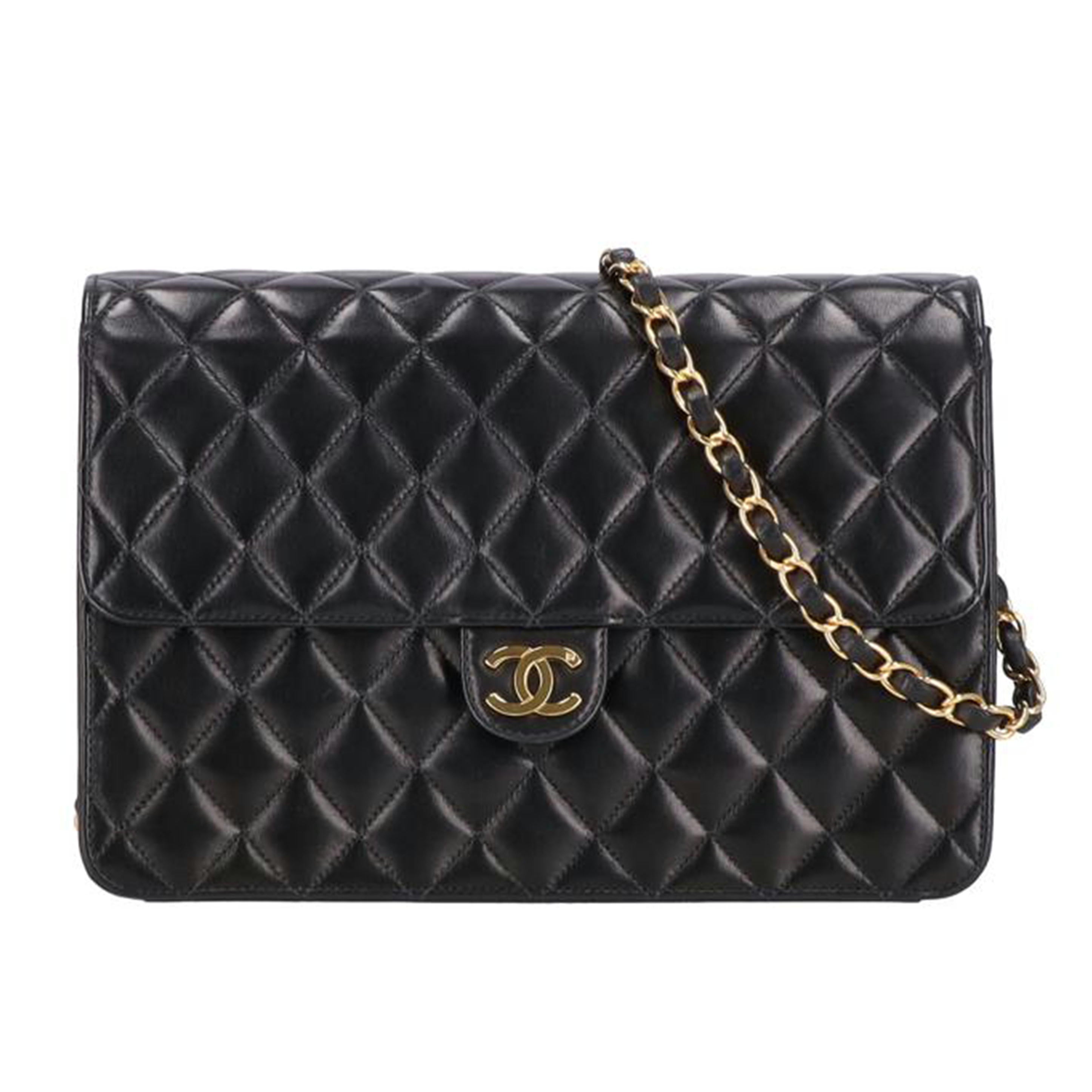 CHANEL シャネル/マトラッセ/ラムスキン/シングルチェーン/ショルダーバッグ/ブラック/A03570//605****/Aランク/18