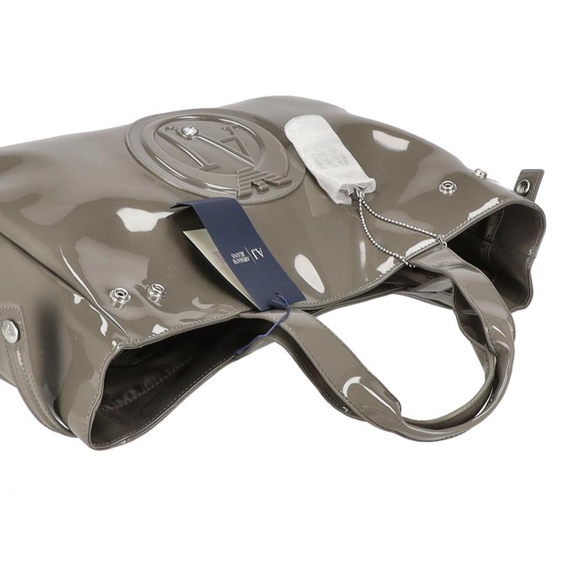 ARMANI JEANS アルマーニジーンズ/エナメルトートバッグ/グレー//SAランク/18