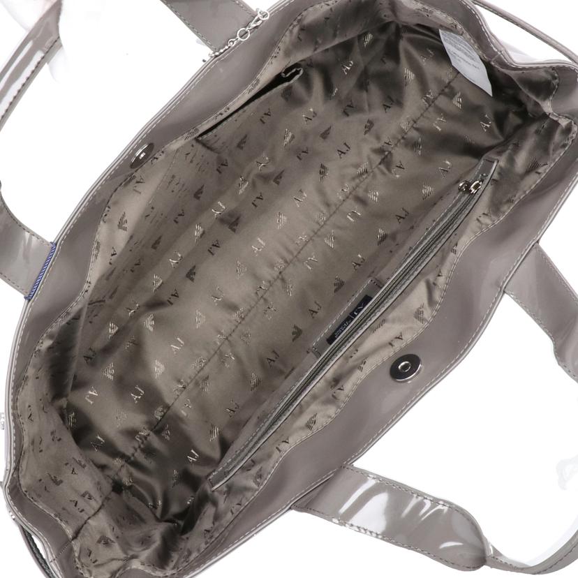 ARMANI JEANS アルマーニジーンズ/エナメルトートバッグ/グレー//SAランク/18