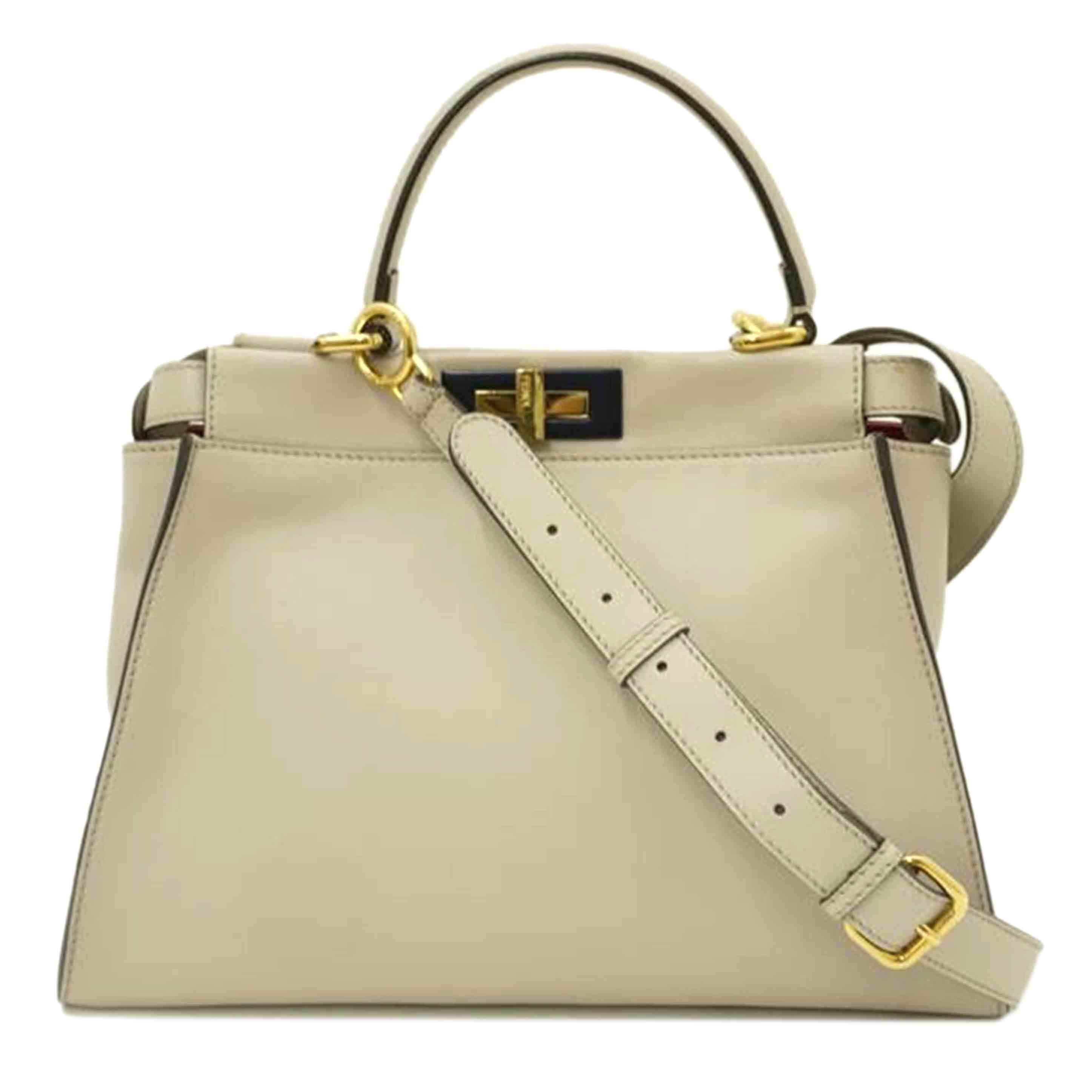 FENDI フェンディ/ピーカブーミディアム2wayハンド/グレージュ系/8BN290 3ZN//Aランク/69