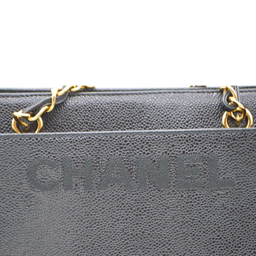CHANEL シャネル/キャビアスキンロゴチェーンレザーハンド/ノワール/A08913//517****/Aランク/89