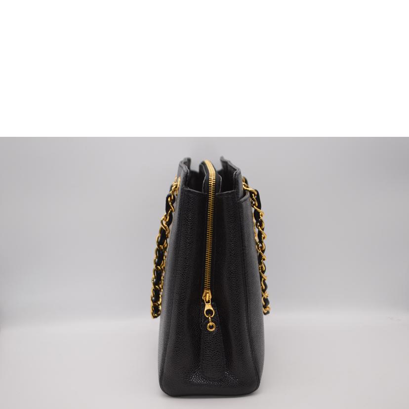 CHANEL シャネル/キャビアスキンロゴチェーンレザーハンド/ノワール/A08913//517****/Aランク/89
