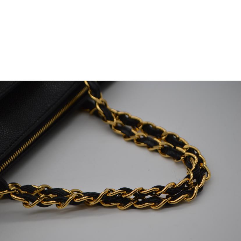 CHANEL シャネル/キャビアスキンロゴチェーンレザーハンド/ノワール/A08913//517****/Aランク/89