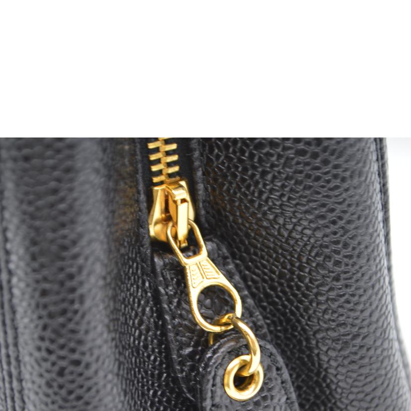CHANEL シャネル/キャビアスキンロゴチェーンレザーハンド/ノワール/A08913//517****/Aランク/89