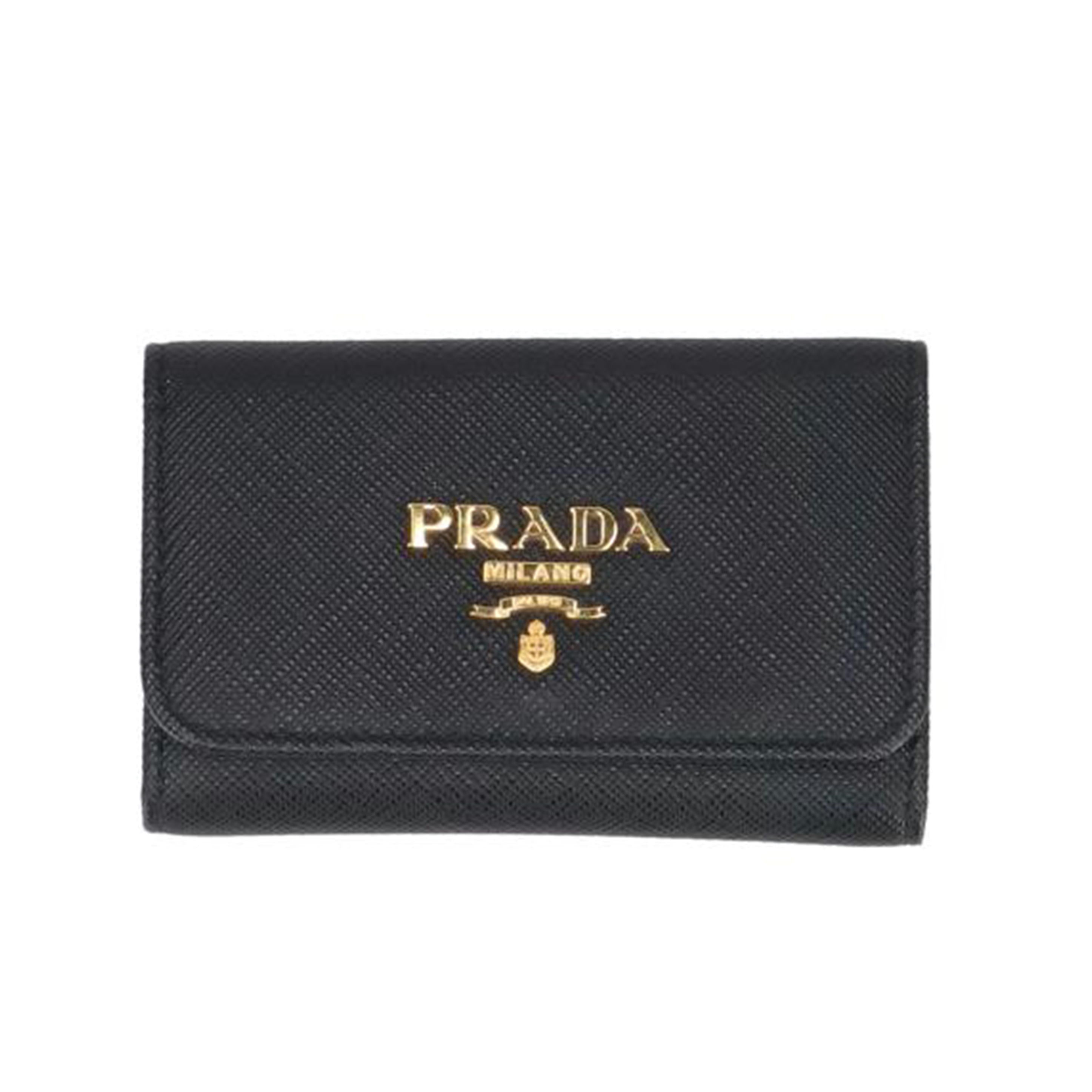 PRADA プラダ/サフィアーノ レザー 4連キーケース/ブラック/1PG004//RFI*/ABランク/01