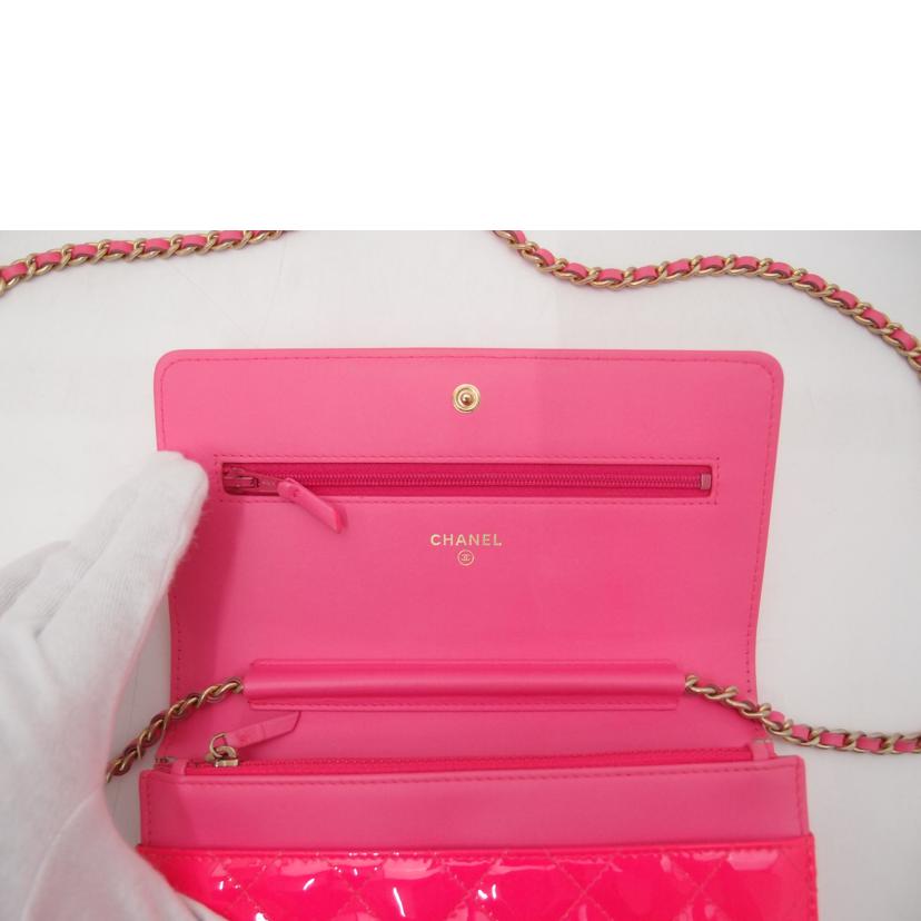 CHANEL シャネル/ボーイシャネルチェーンウォレット/パテント//221***********/ABランク/69