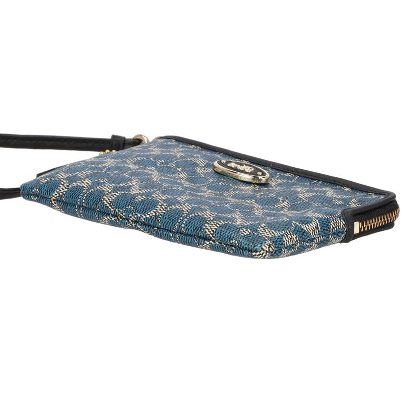 COACH コーチ/シグネチャー/リスレットポーチ/ブルー/52436//F14**/Aランク/18