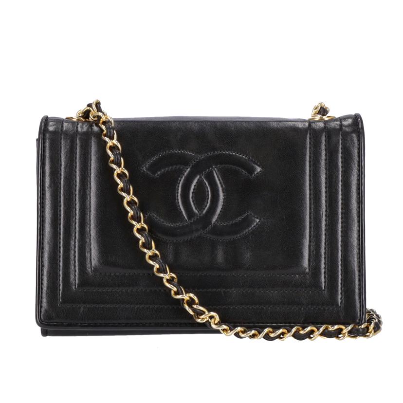 CHANEL シャネル/ココマーク/ラムスキンチェーンショルダーバッグ/ブラック//042****/ABランク/18