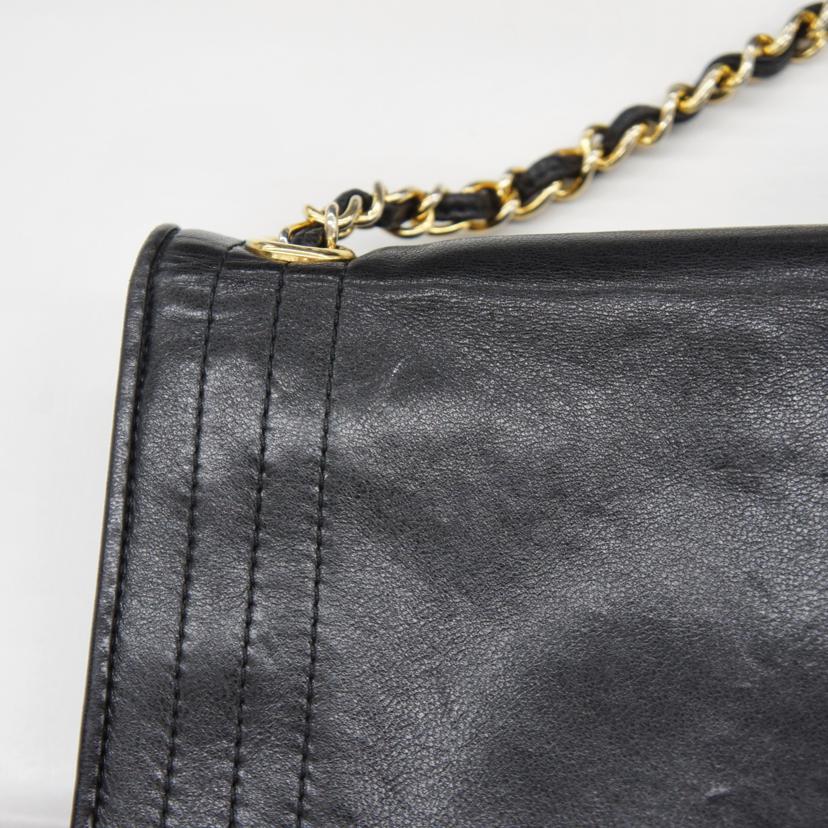 CHANEL シャネル/ココマーク/ラムスキンチェーンショルダーバッグ/ブラック//042****/ABランク/18