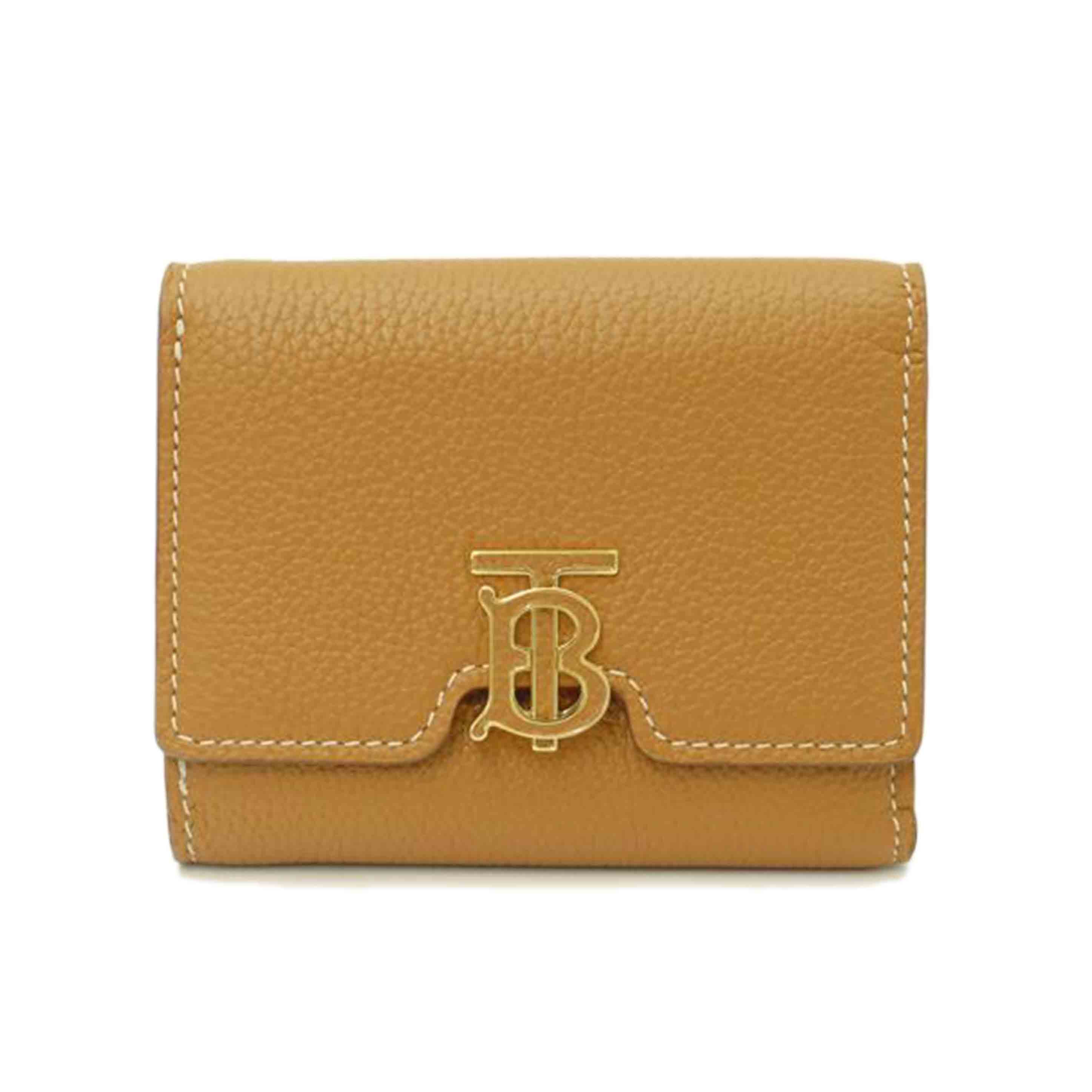 BURBERRY/TBコンパクト三つ折り財布/ブラウン//IVC*******/SAランク/69