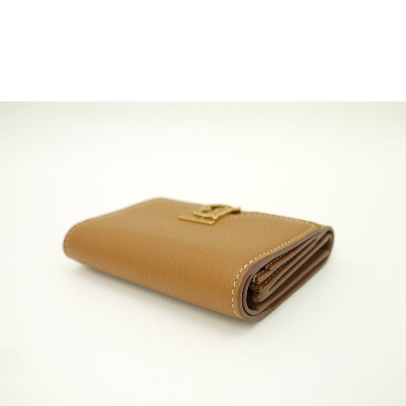 BURBERRY/TBコンパクト三つ折り財布/ブラウン//IVC*******/SAランク/69