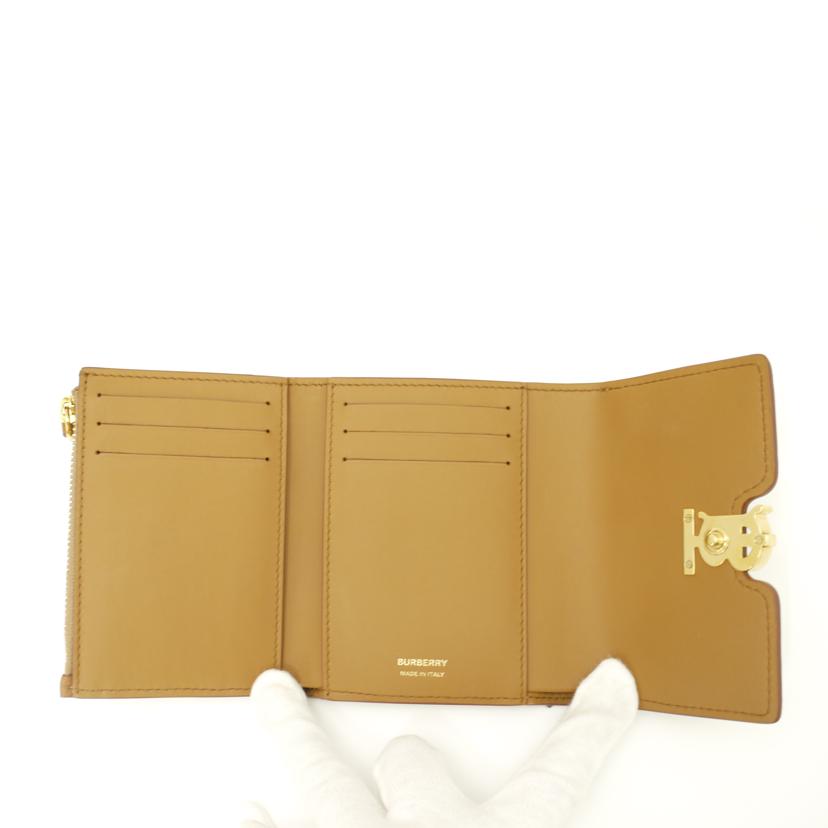 BURBERRY/TBコンパクト三つ折り財布/ブラウン//IVC*******/SAランク/69