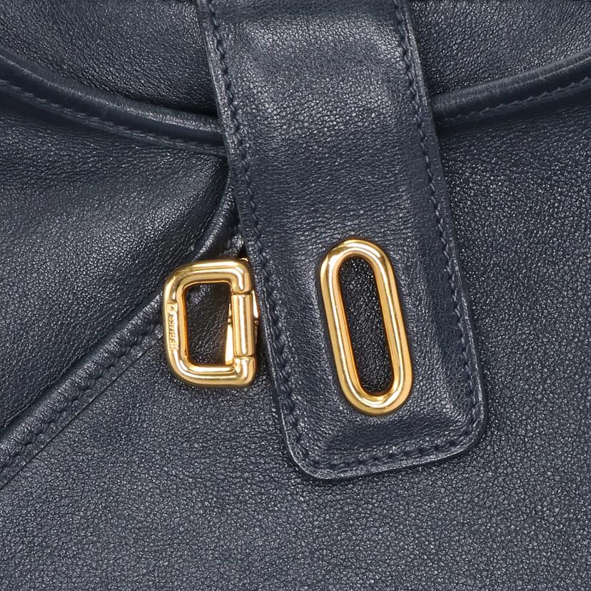 HERMES エルメス/ネイビーガリバー/ヴォーエバーカーフ・ターンロックショルダー//〇X/ABランク/91