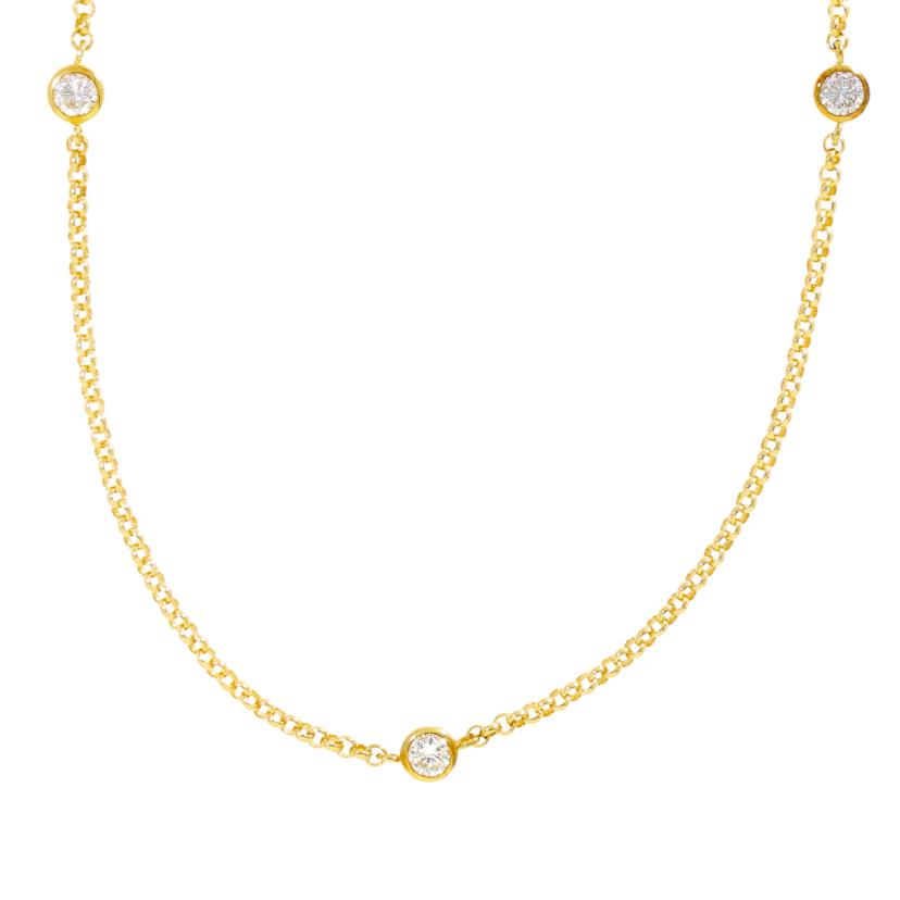 / K18ダイヤネックレス0.52ct//Aランク/75