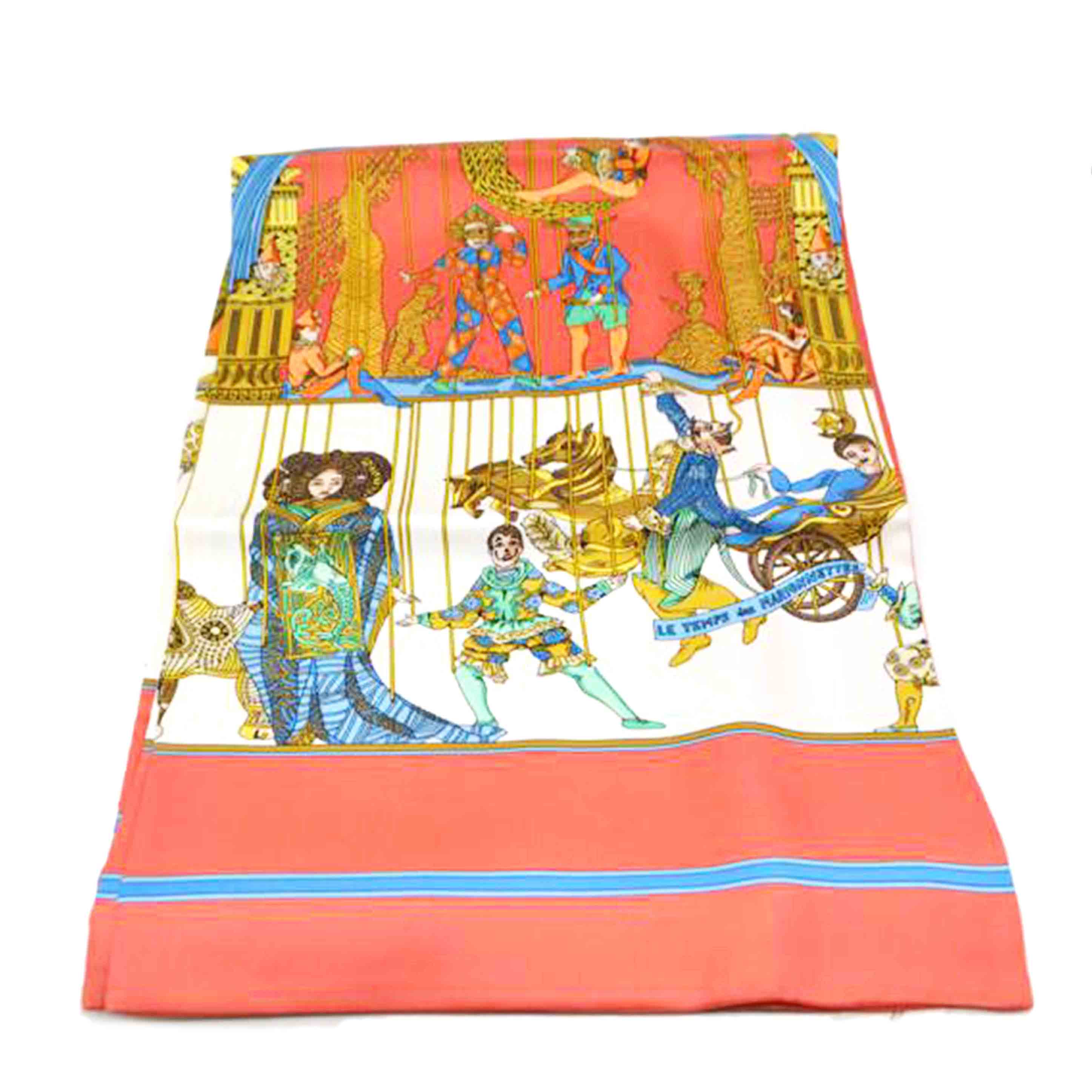 HERMES エルメス/LE TEMPS des MARIONNETTES シルクマフラー//Sランク/89